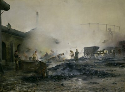 Die Gasfabrik in Courcelles, 1884 von Ernest Jean Delahaye